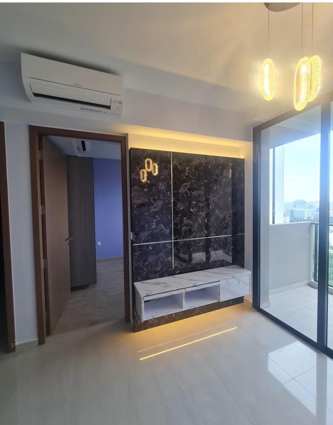 Bedroom wardrobe with sliding doors