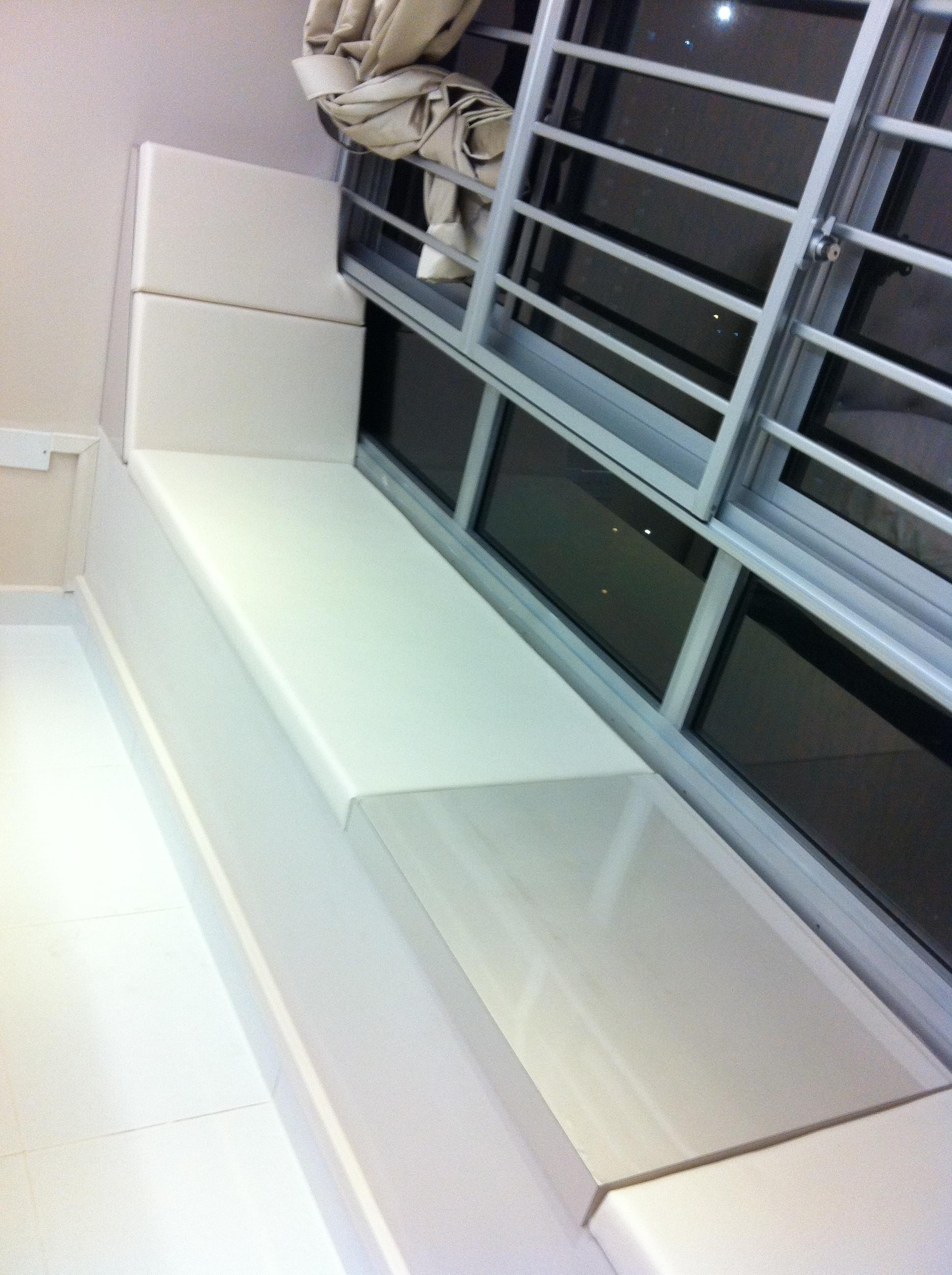 Glass shower stall with rain shower head